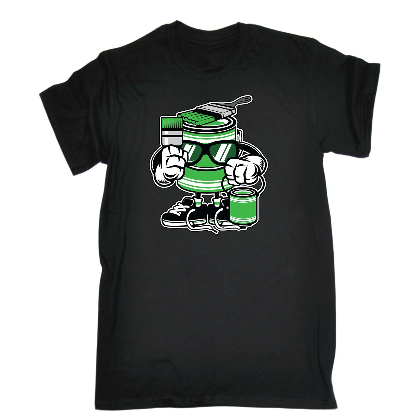 Lets Paint Cool Cartoon Painter Retro - Mens Funny T-Shirt Tshirts
