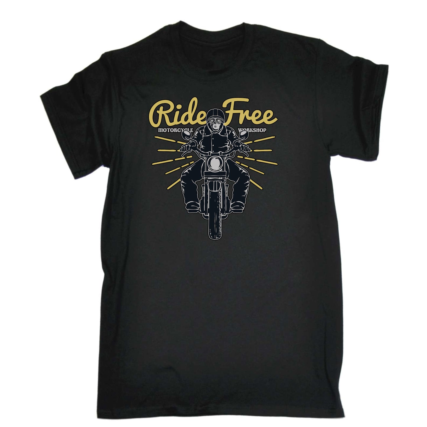 Ride Free Motorcycle Workshop Motorbike - Mens Funny T-Shirt Tshirts