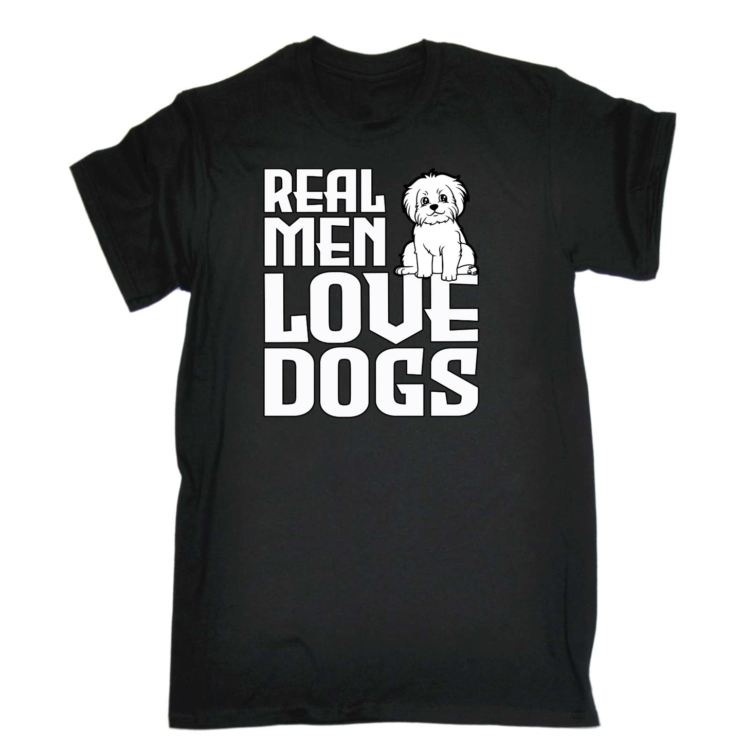 Real Men Love Dogs Dog Animal Pet - Mens Funny T-Shirt Tshirts