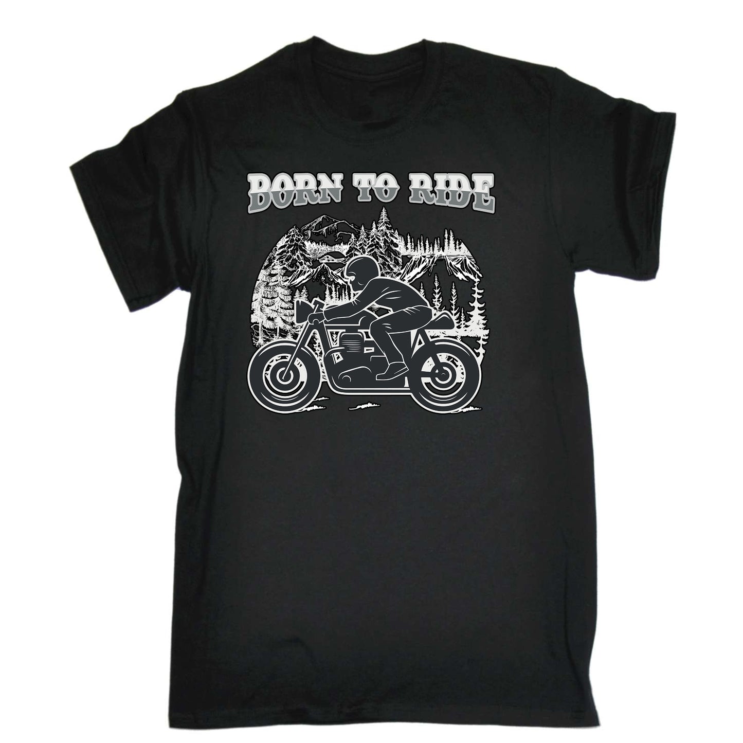 Born To Ride Motorcycle Motorbike - Mens Funny T-Shirt Tshirts