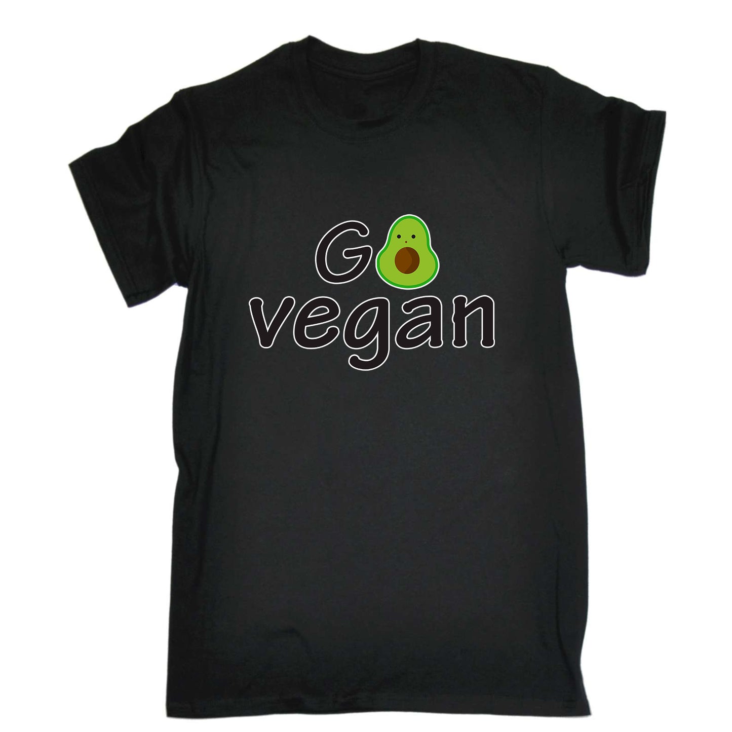 Go Vegan Avacado Food - Mens Funny T-Shirt Tshirts