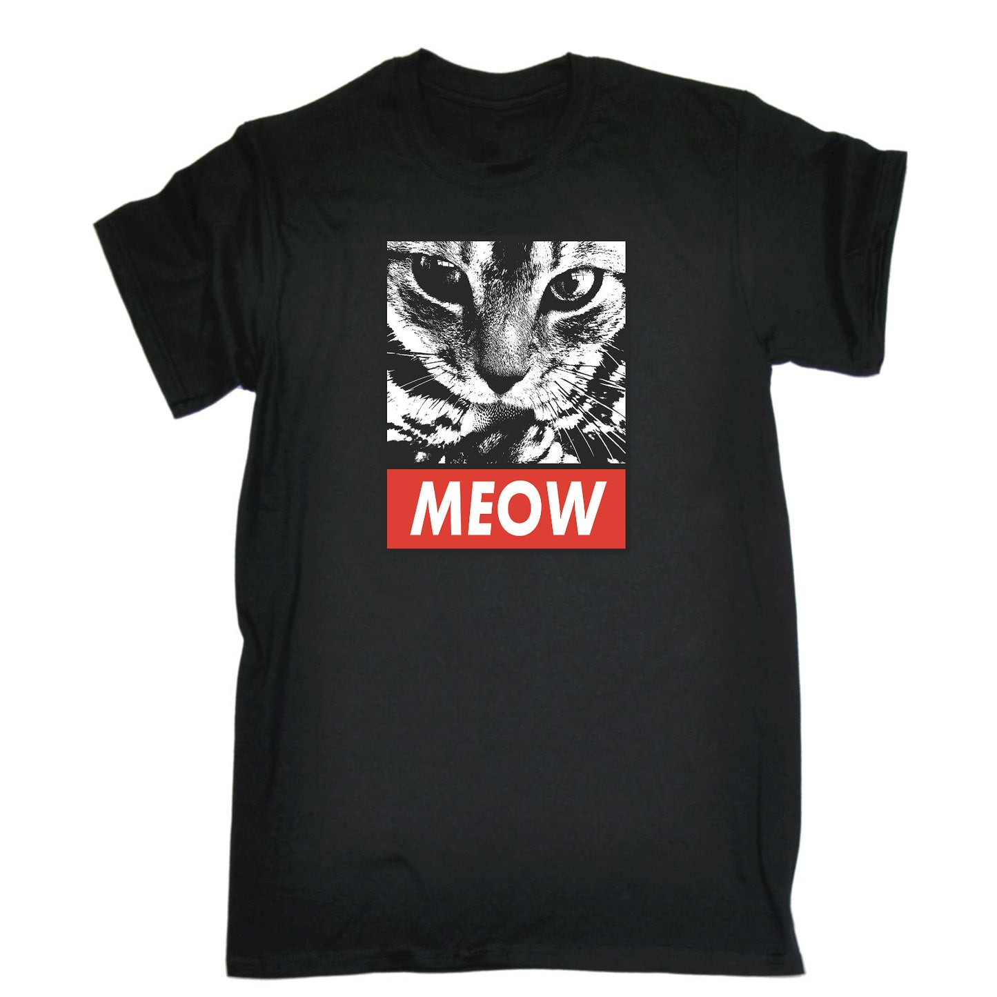 Meow Cat Kitten Pussy Cats - Mens Funny T-Shirt Tshirts