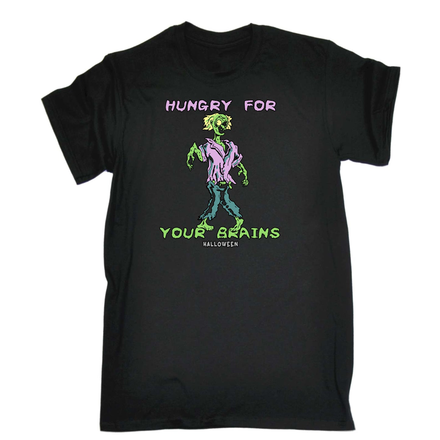 Hungry For Your Brains Halloween - Mens Funny T-Shirt Tshirts