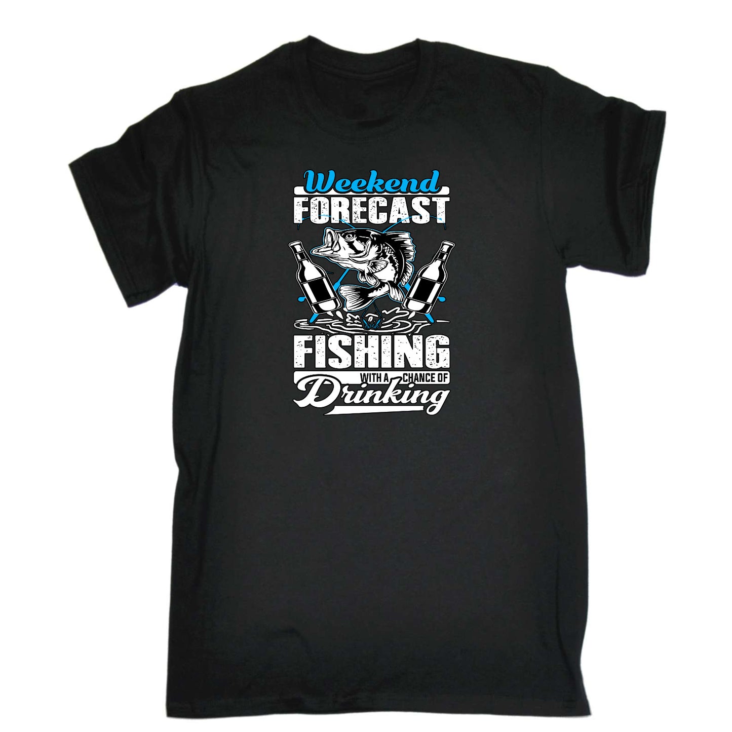 Weekend Forecast Fishing With A Chance Of Drinking Fish - Mens Funny T-Shirt Tshirts