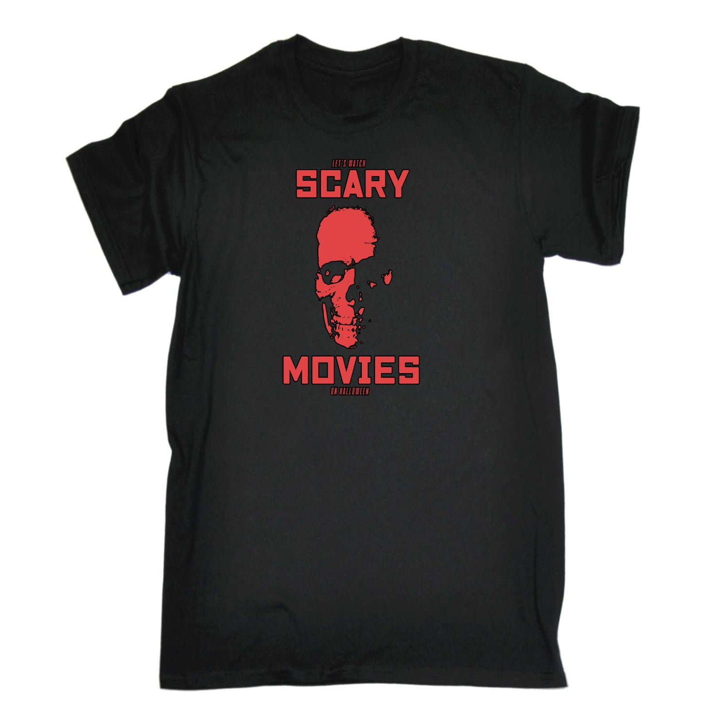 Lets Watch Scary Movies On Halloween - Mens Funny T-Shirt Tshirts
