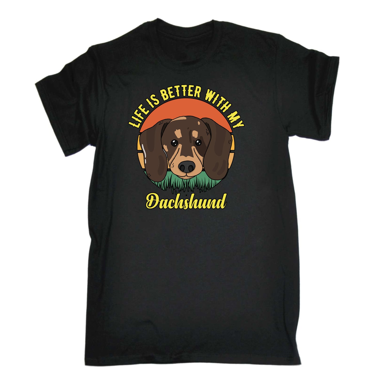 Life Is Better With Dashshunds Dogs Dog Pet Animal - Mens Funny T-Shirt Tshirts