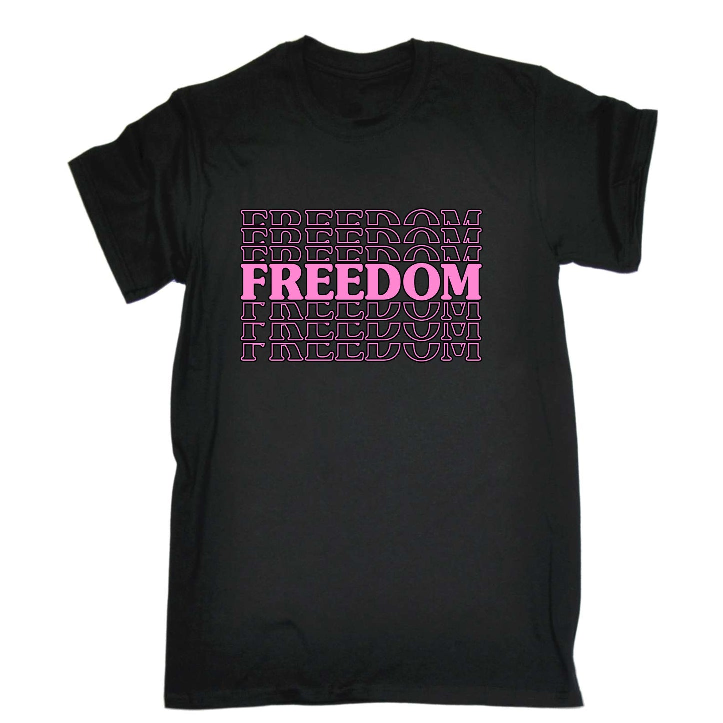 Freedom Free Text - Mens Funny T-Shirt Tshirts
