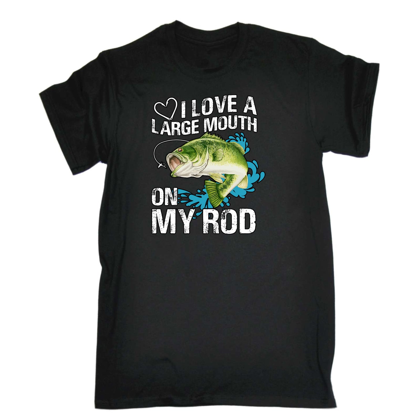 Love A Large Mouth On My Rod Fishing Angling Fish - Mens Funny T-Shirt Tshirts