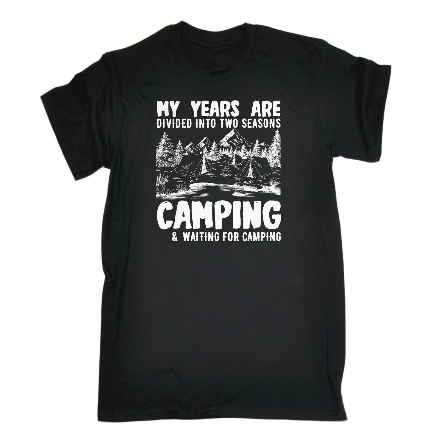 My Years Two Seasons Camping - Mens Funny T-Shirt Tshirts
