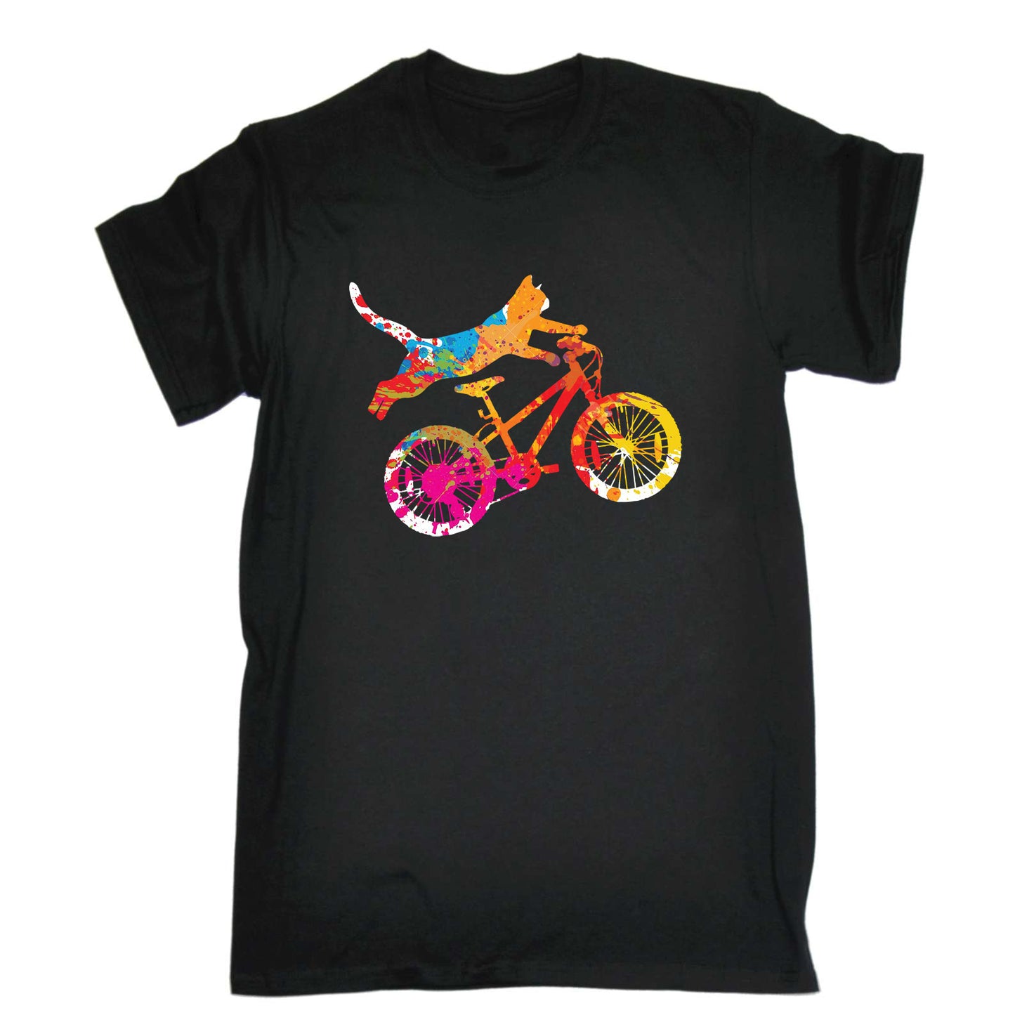 Cat Trick Cycling Bicycle Bike - Mens Funny T-Shirt Tshirts