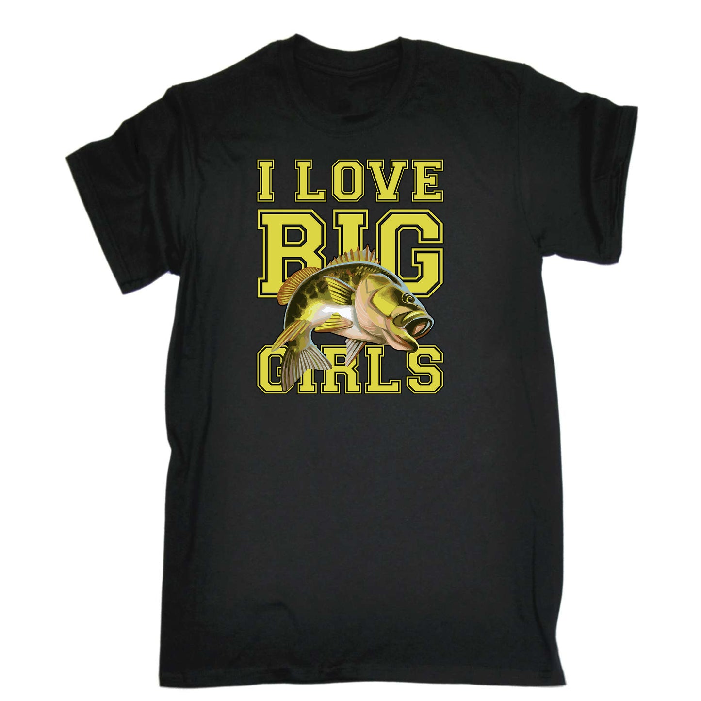 I Love Big Girls Fishing Angling Fish - Mens Funny T-Shirt Tshirts