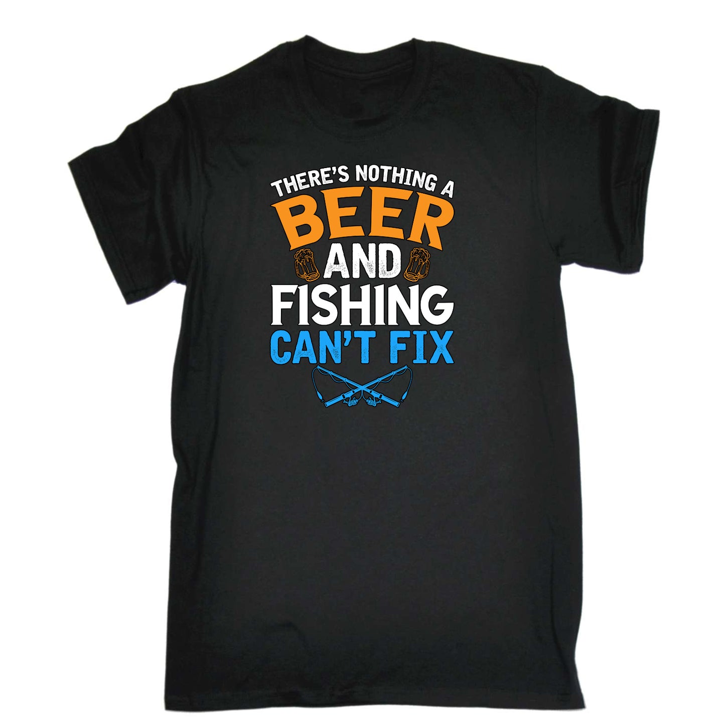 Nothing A Beer And Fishing Cant Fix Alcohol - Mens Funny T-Shirt Tshirts