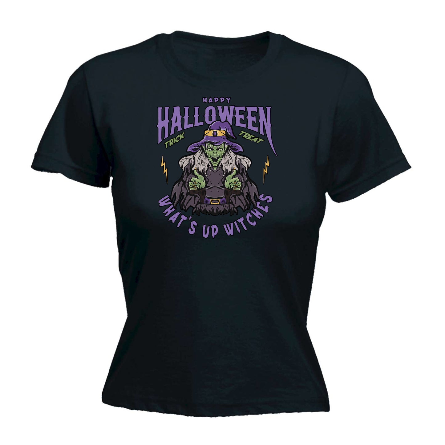 Happy Halloween Whats Up Witches - Funny Womens T-Shirt Tshirt