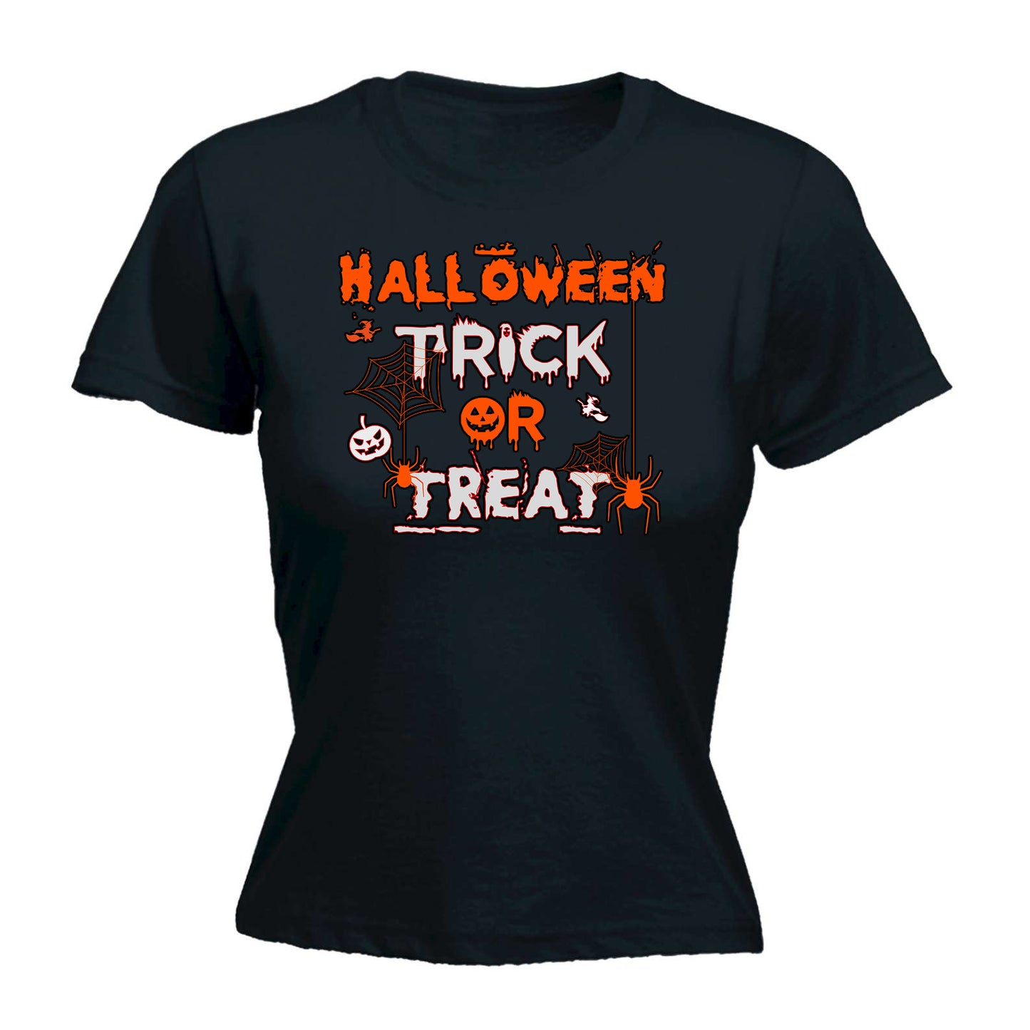Halloween Trick Or Treat V2 - Funny Womens T-Shirt Tshirt