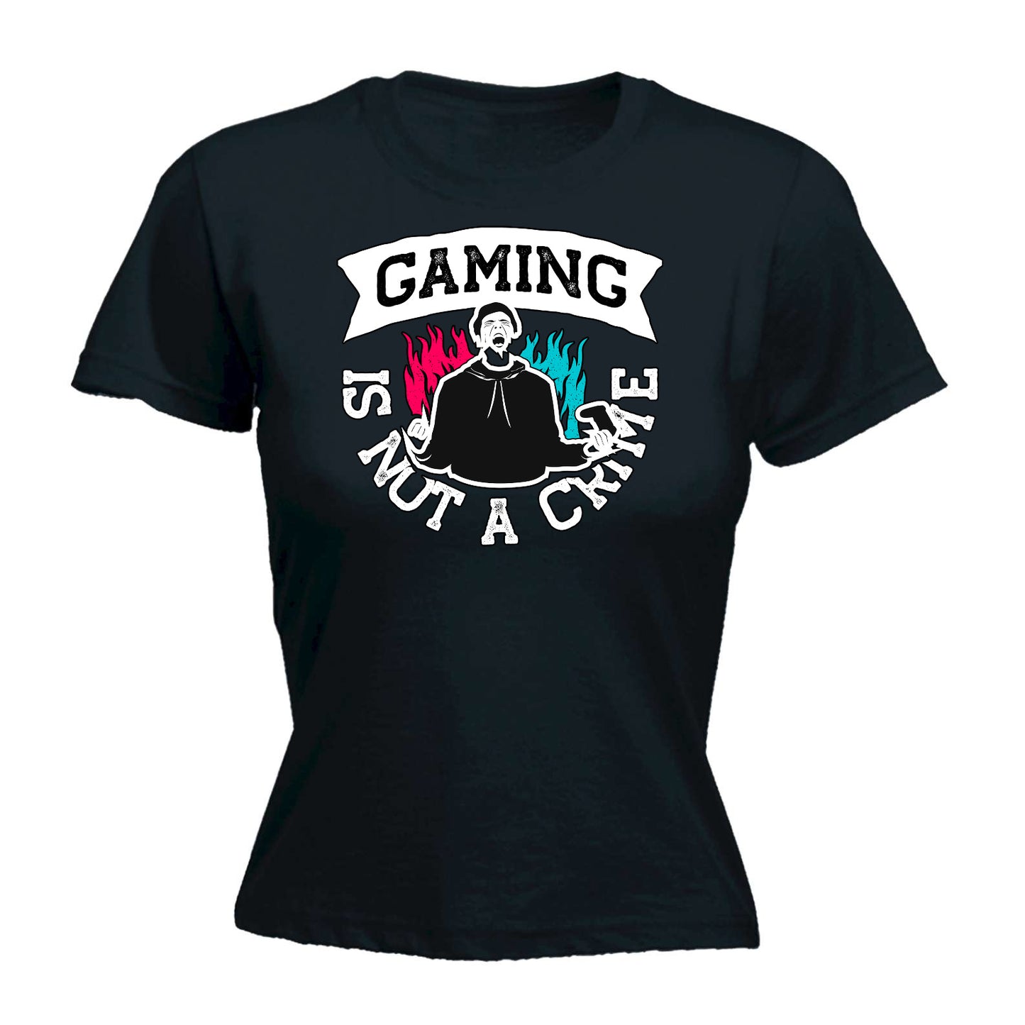 Gaming Is Not A Crime Game - Funny Womens T-Shirt Tshirt