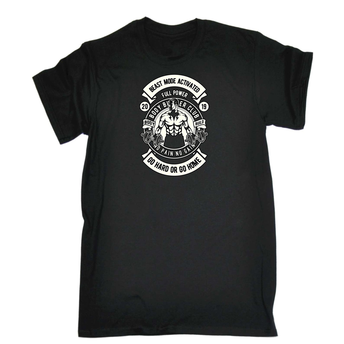 Beast Mode Activated Gym Bodybuilding - Mens 123t Funny T-Shirt Tshirts