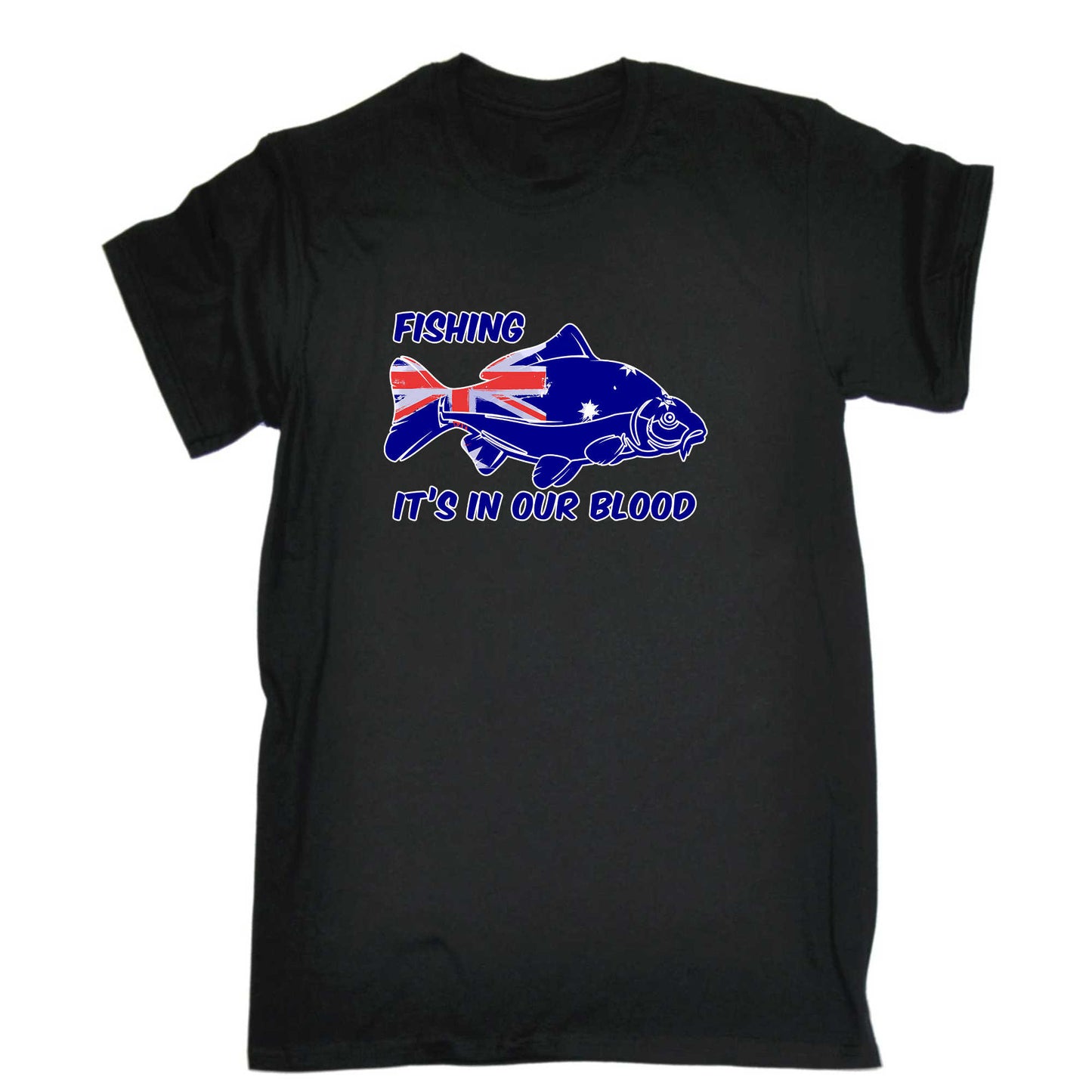 Fishing Its In Our Blood Australia - Mens 123t Funny T-Shirt Tshirts