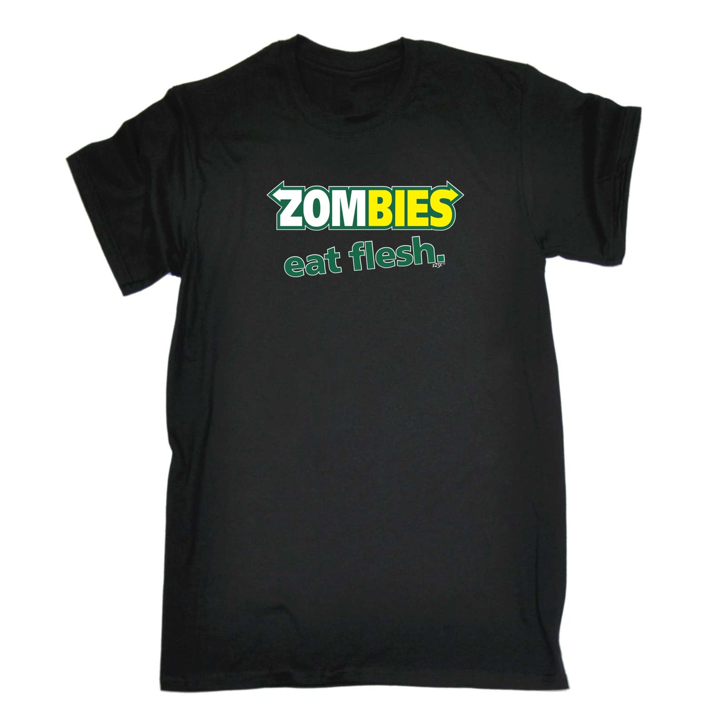 Zombies Eat Flesh - Mens Funny T-Shirt Tshirts