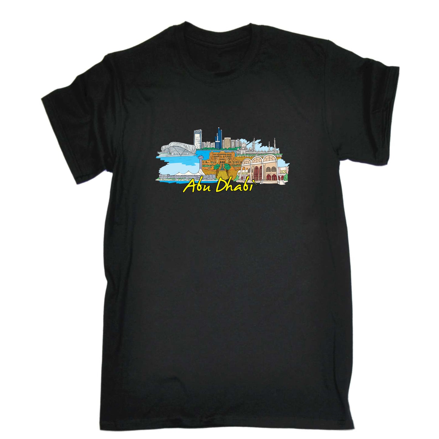 Abu Dhabi Arab Emirates Country Flag Destination - Mens 123t Funny T-Shirt Tshirts