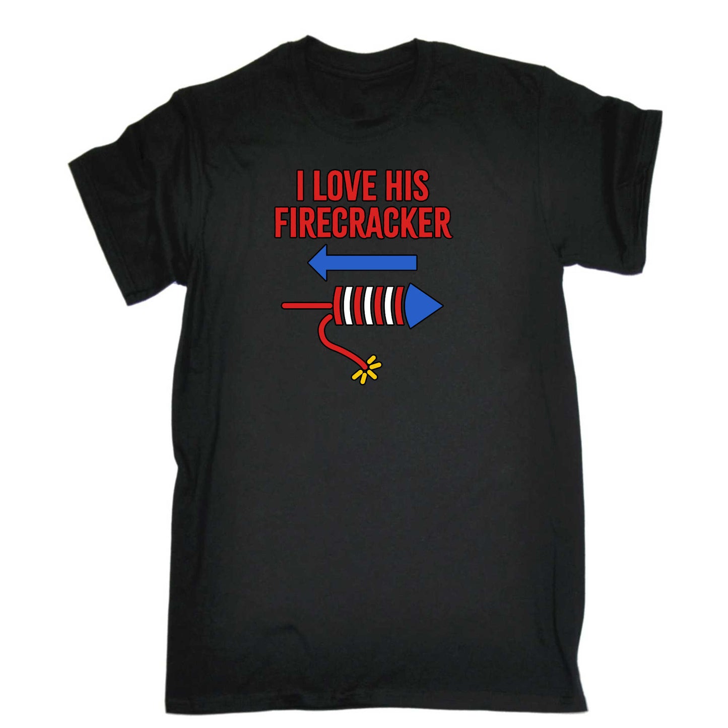 I Love His Firecracker Fireworks - Mens 123t Funny T-Shirt Tshirts