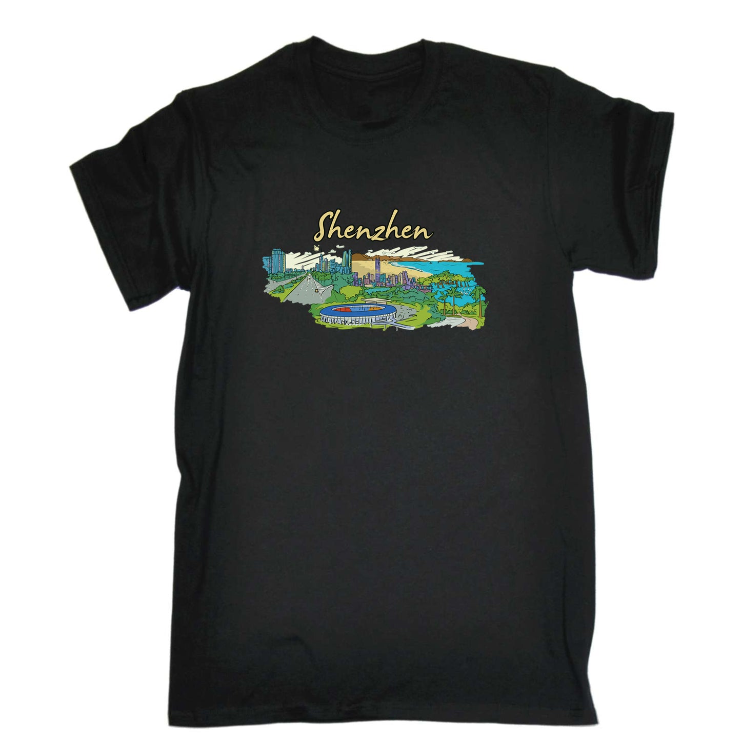 Shenzhen China Country Flag Destination - Mens 123t Funny T-Shirt Tshirts