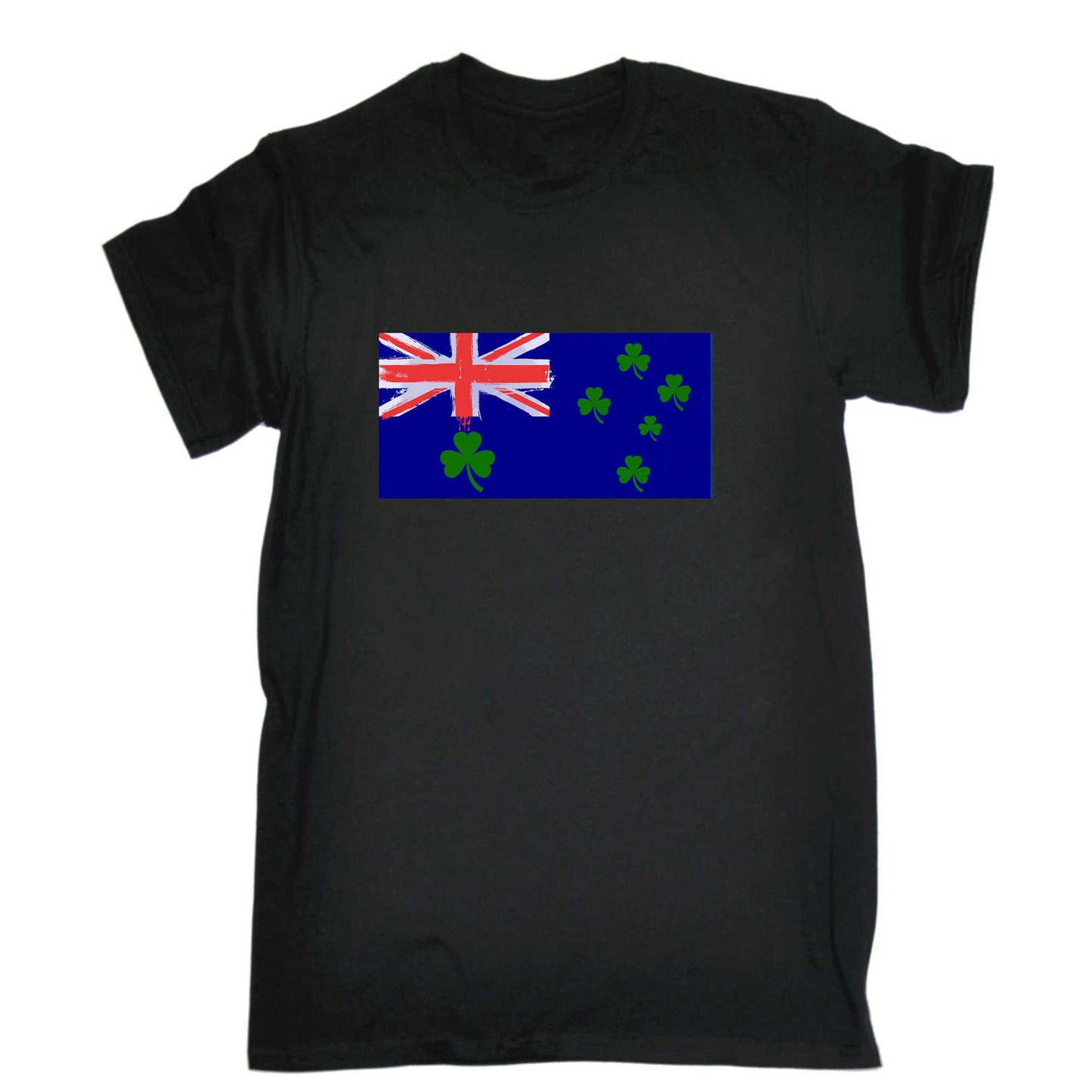 Australia Flag Irish St Patricks Day Ireland Four Leaf Clover - Mens 123t Funny T-Shirt Tshirts