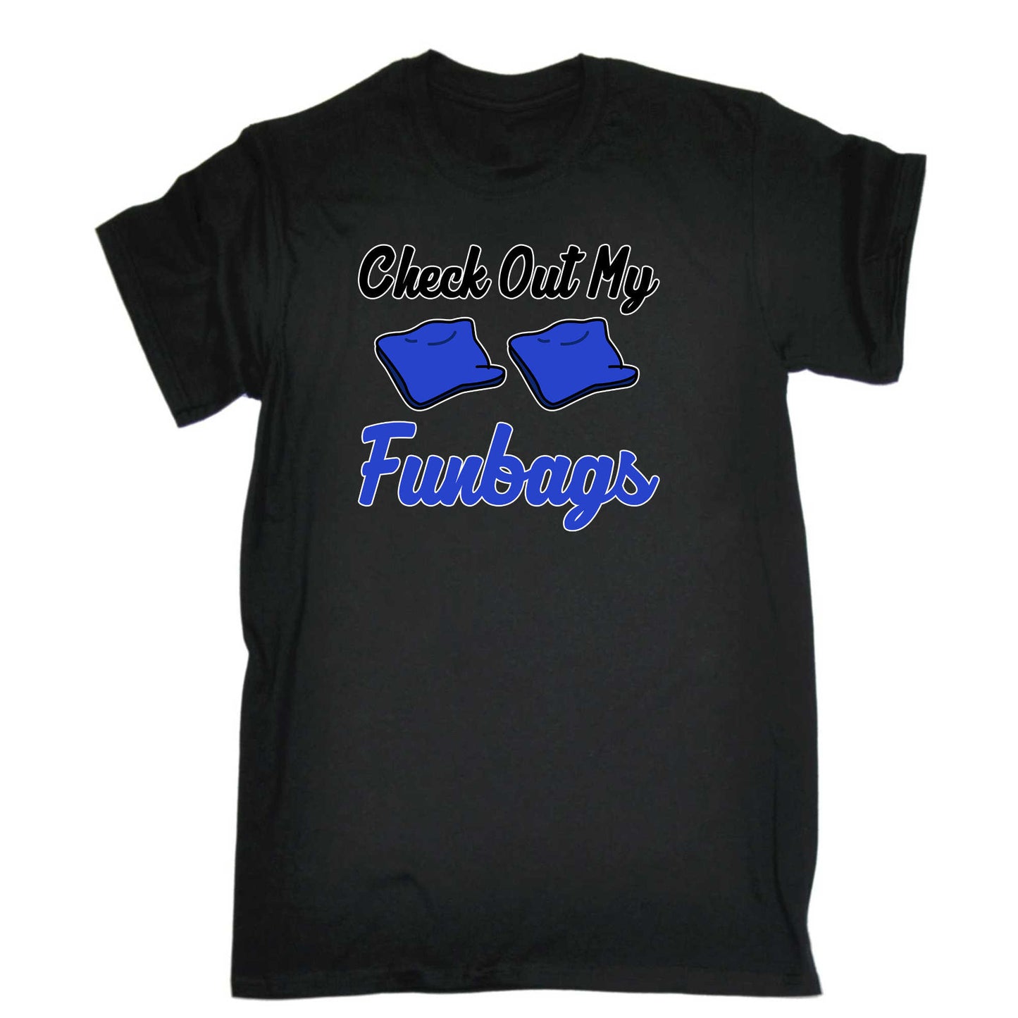 Check Out My Funbags Cornhole - Mens 123t Funny T-Shirt Tshirts