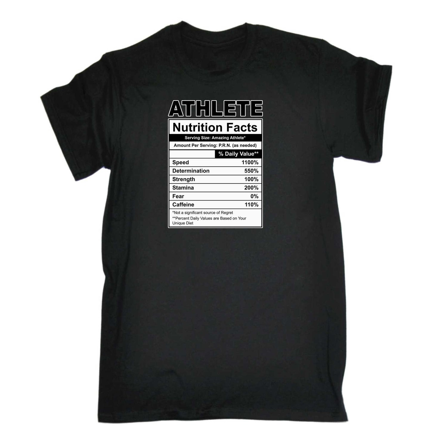 Athlete Nutrition Facts - Mens 123t Funny T-Shirt Tshirts