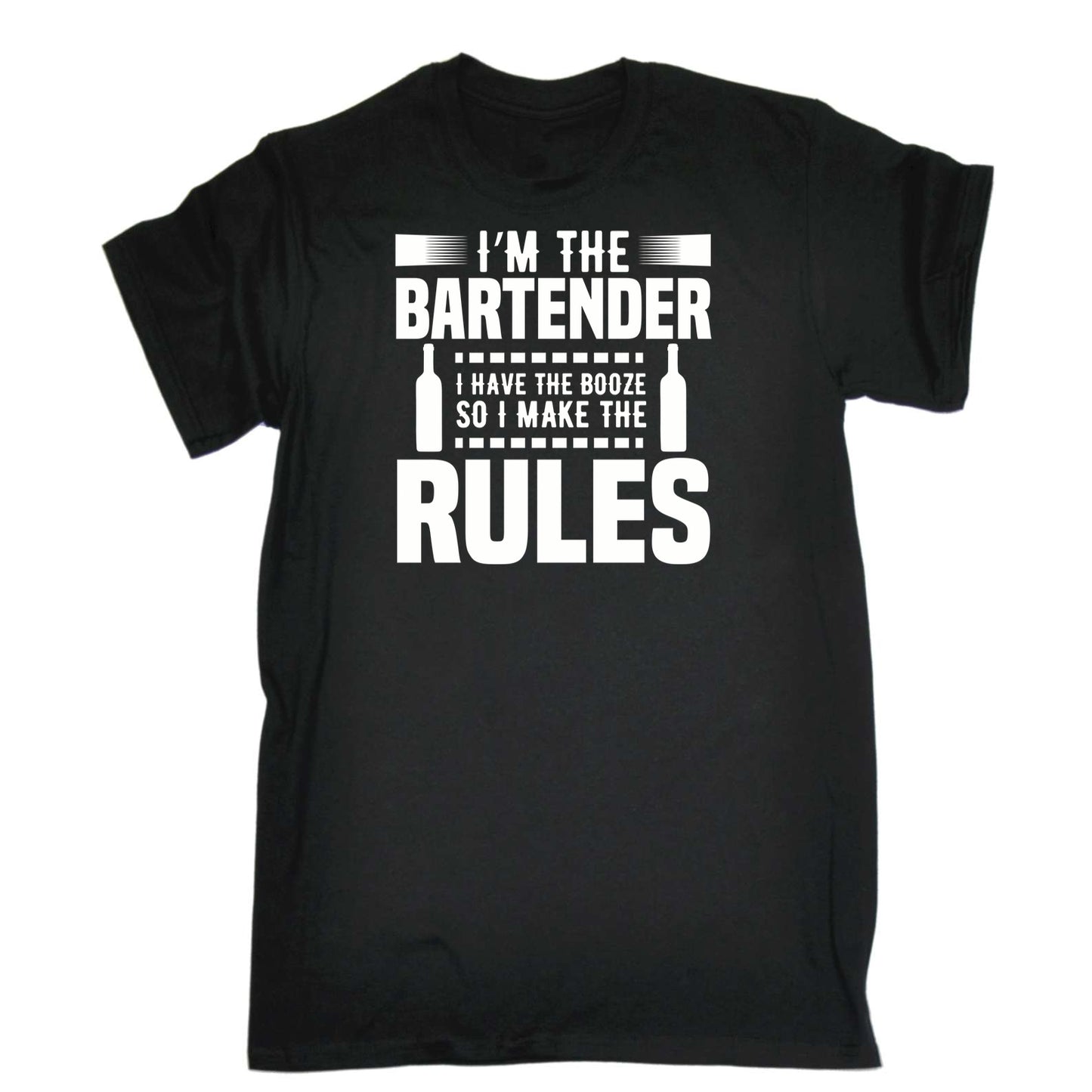 I Am The Bartender I Make The Rules Alcohol - Mens 123t Funny T-Shirt Tshirts