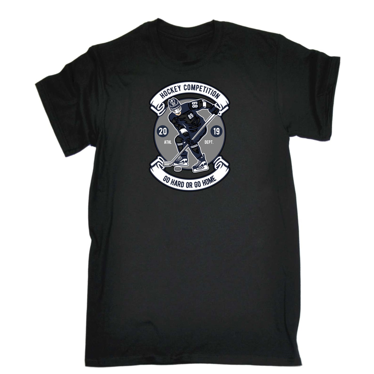 Ice Hockey Competition Athl Dept - Mens 123t Funny T-Shirt Tshirts