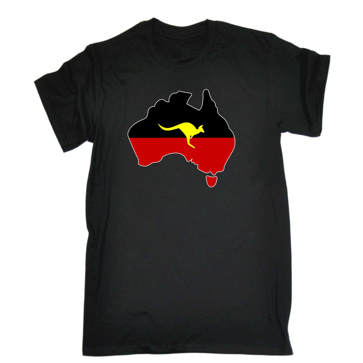 Aboriginal Flag Australia Country Kagaroo - Mens 123t Funny T-Shirt Tshirts