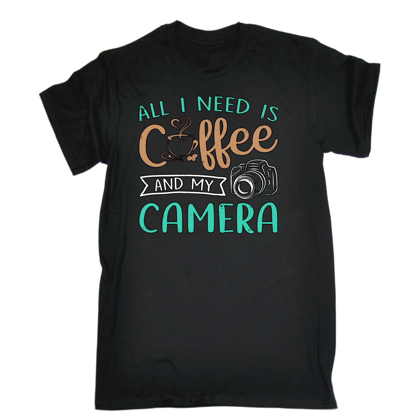All I Need Is Coffee And My Camera - Mens Funny T-Shirt Tshirts