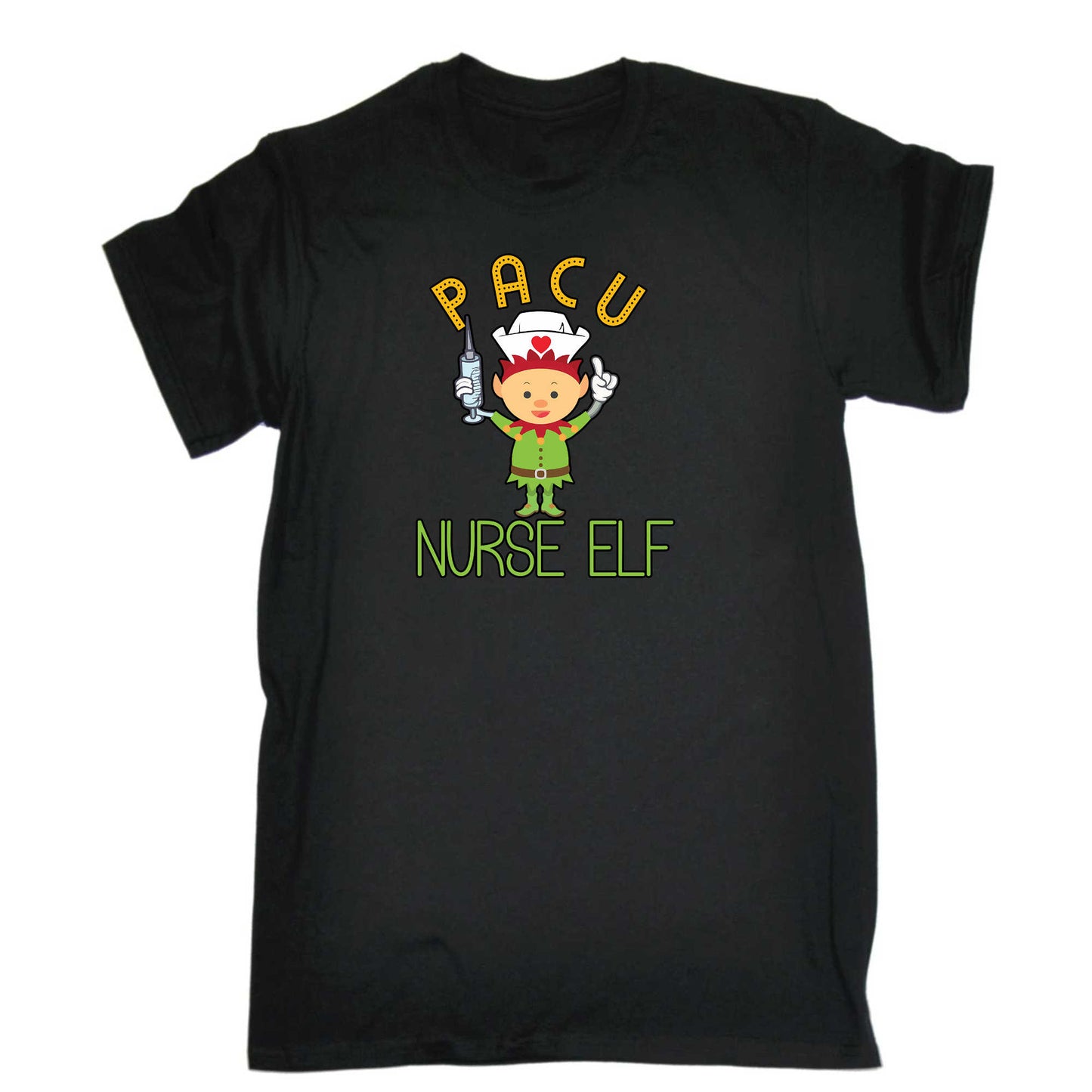 Pacu Nurse Elf - Mens 123t Funny T-Shirt Tshirts