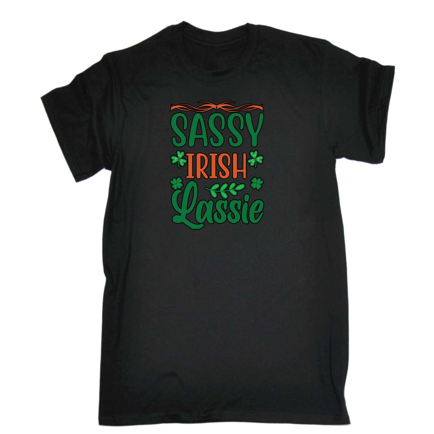 Sassy Irish Lassie Girl St Patricks Day Ireland - Mens 123t Funny T-Shirt Tshirts