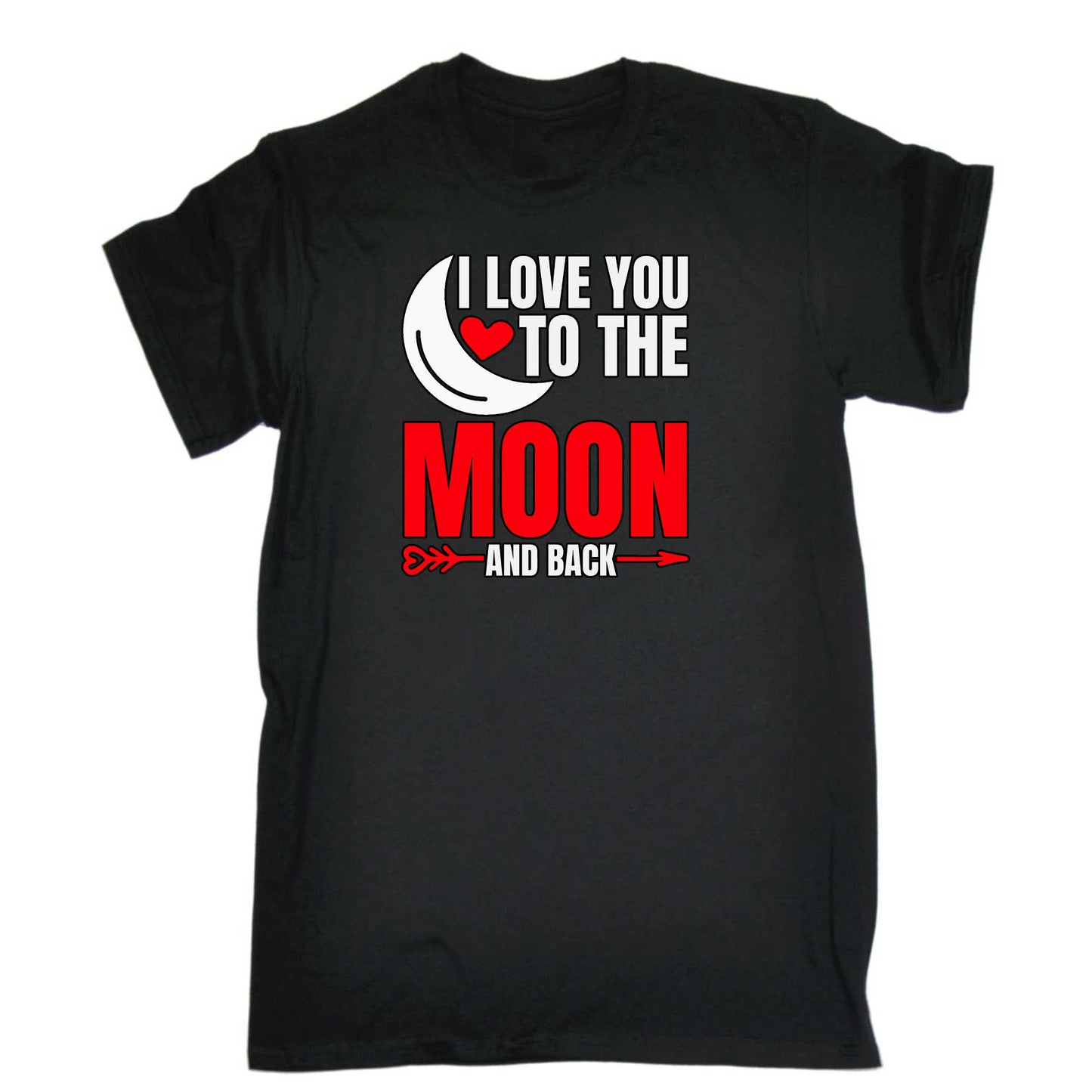 I Love You To The Moon And Back Valentines Day - Mens 123t Funny T-Shirt Tshirts