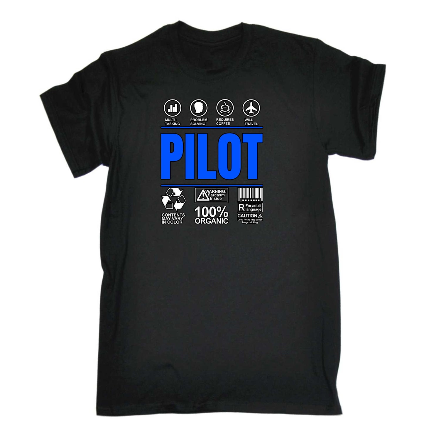 Pilot Sarcastic Humour Plane Pilots - Mens 123t Funny T-Shirt Tshirts