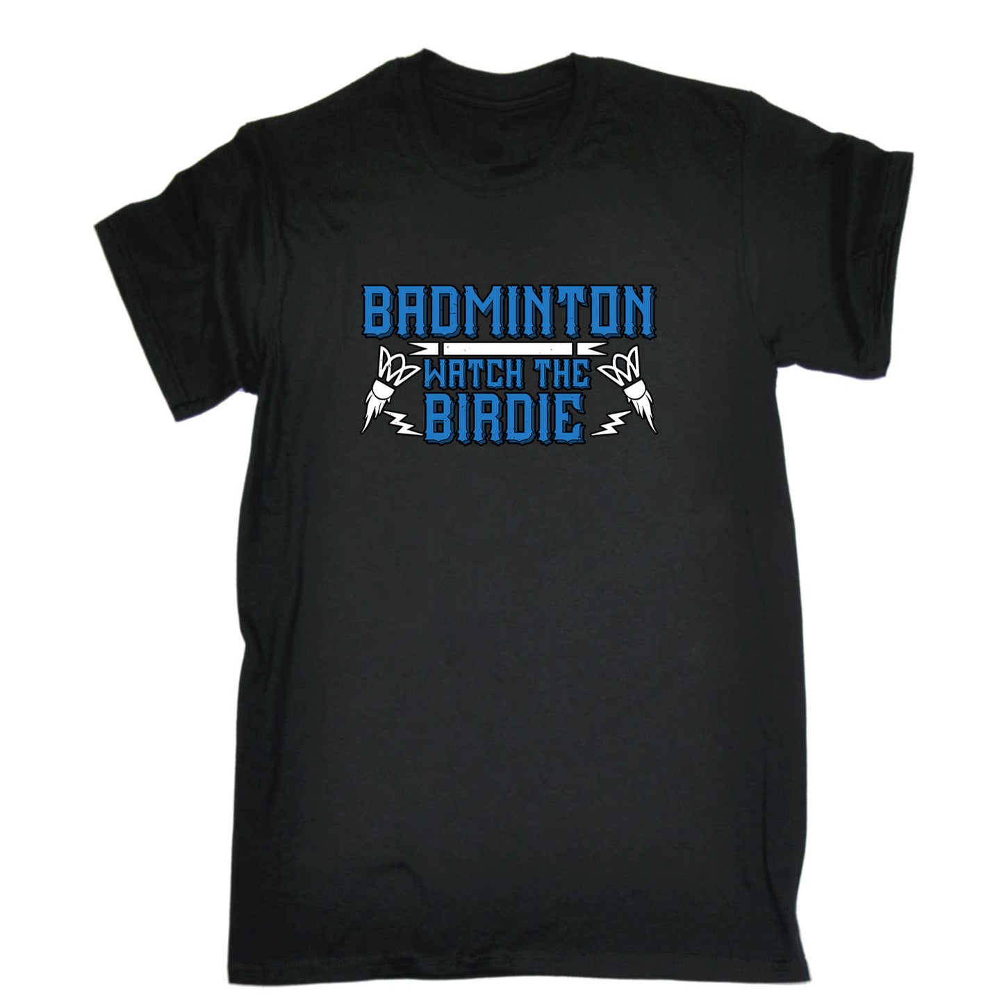 Badminton Watch The Birdie - Mens 123t Funny T-Shirt Tshirts