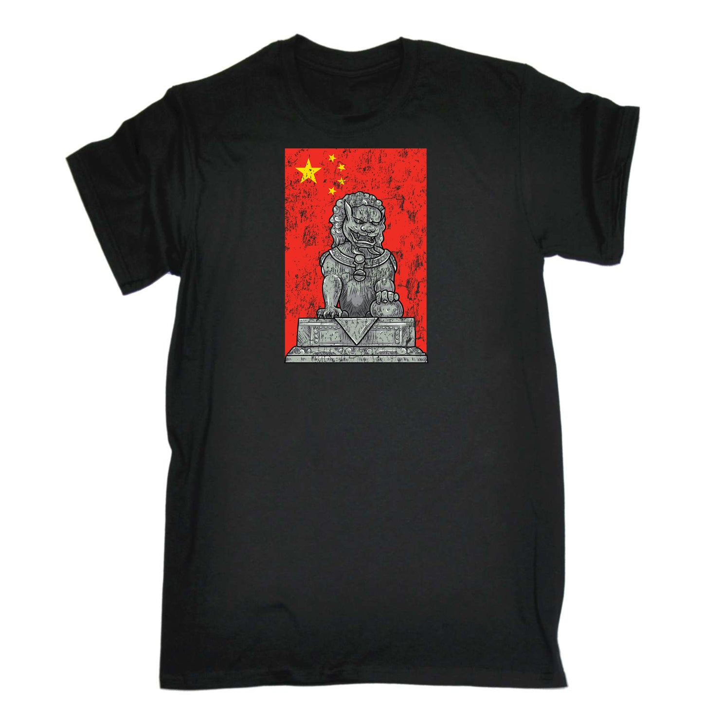 Foo Dog Feng Shui Protection China - Mens 123t Funny T-Shirt Tshirts