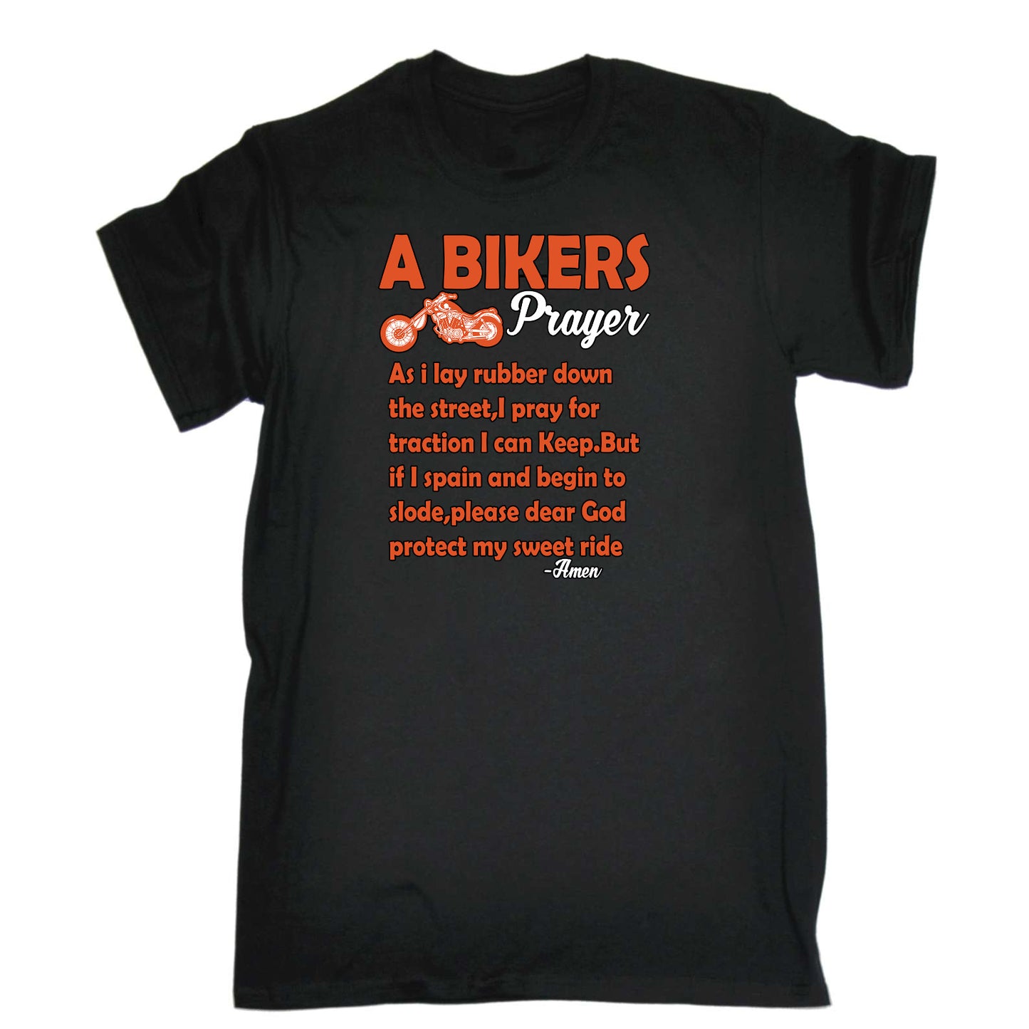 A Bikers Prayer Motorbike Motorcycle - Mens Funny T-Shirt Tshirts