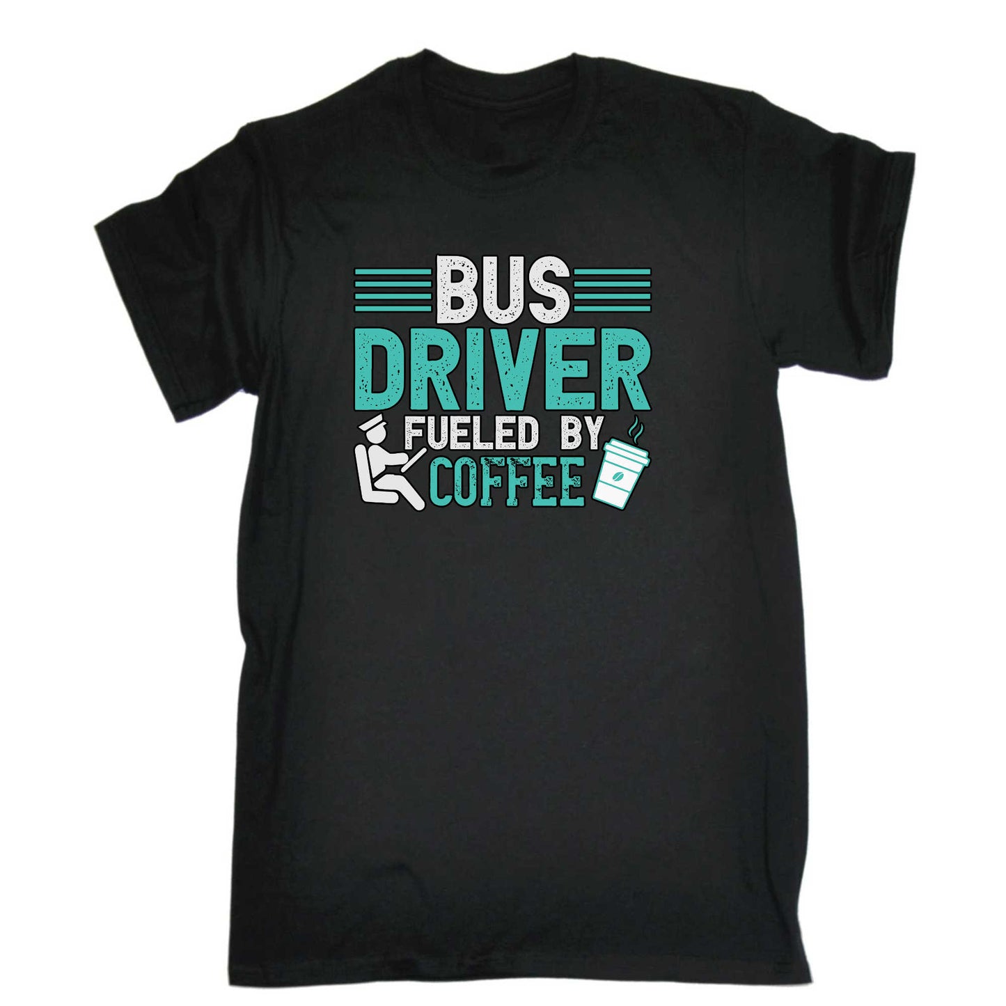 Bus Driver Fueld By Coffee - Mens 123t Funny T-Shirt Tshirts