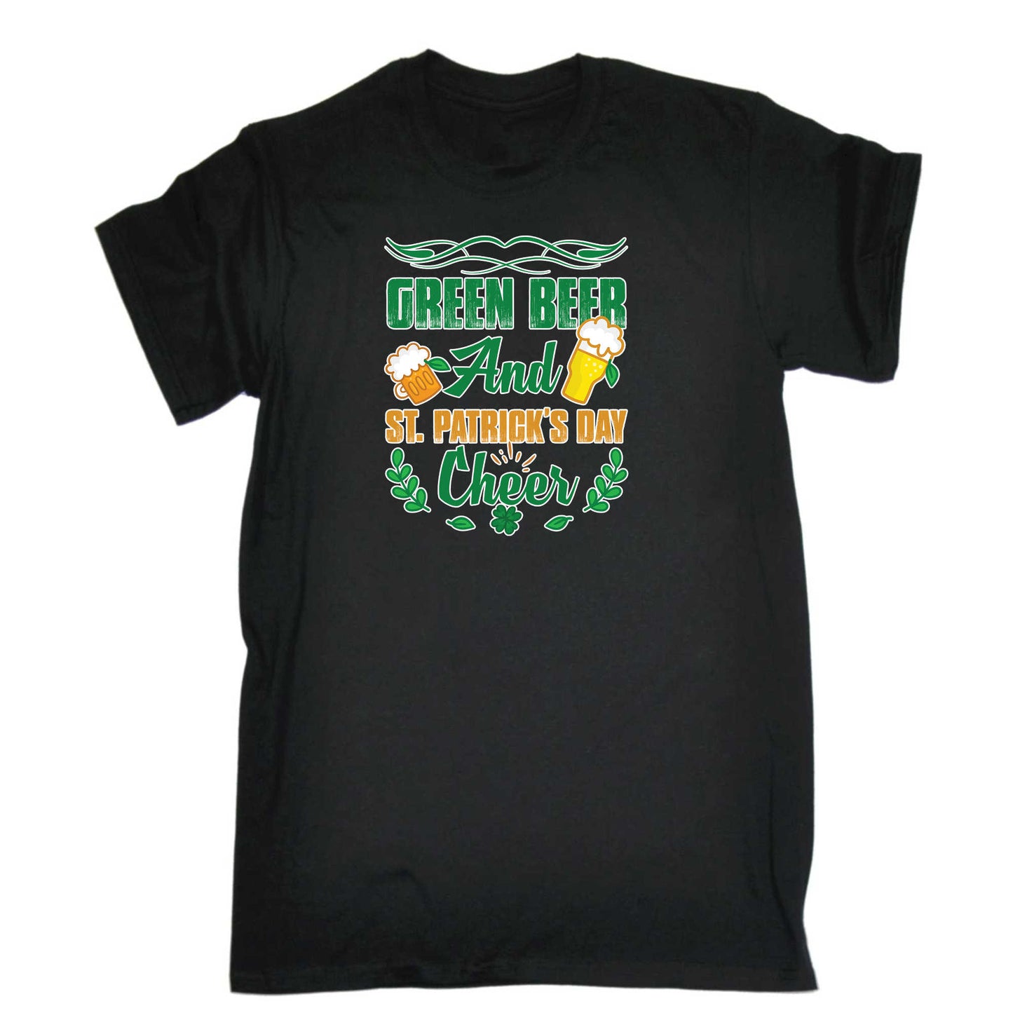 Green Beer And St Patricks Day Irish Ireland - Mens 123t Funny T-Shirt Tshirts
