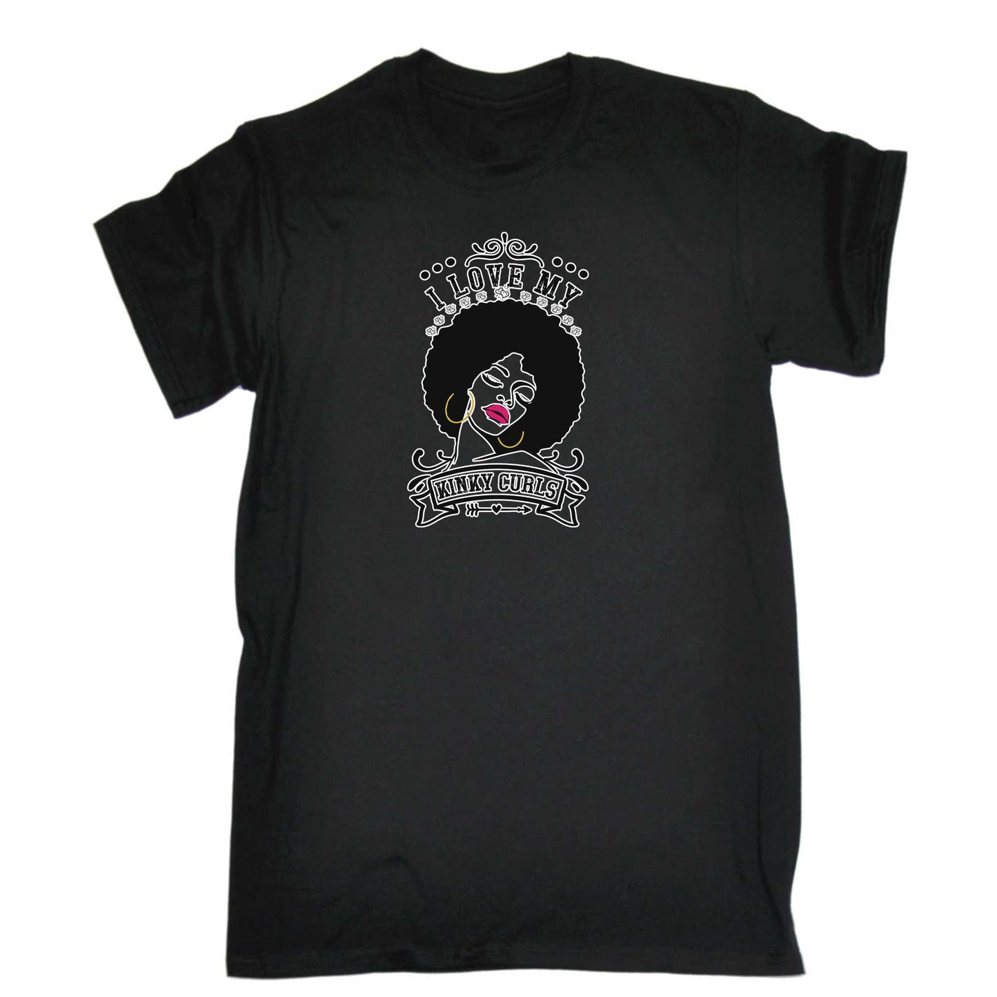 I Love My Kinky Curls Afro - Mens 123t Funny T-Shirt Tshirts