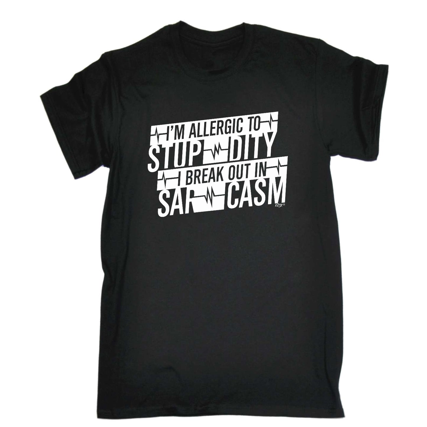 Im Allergic To Stupidity Break Out - Mens Funny T-Shirt Tshirts