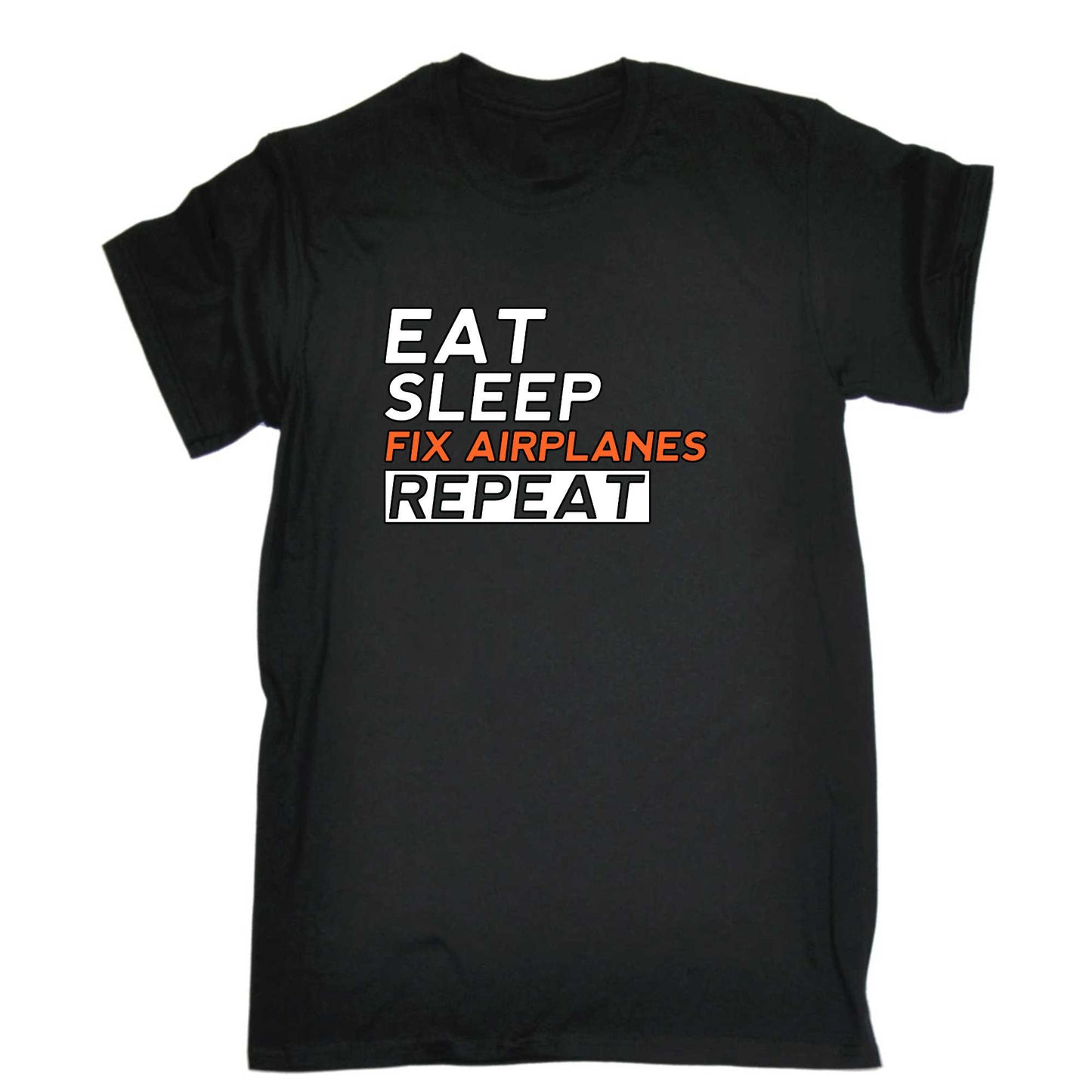 Aircraft Mechanic Eat Sleep Fix Airplanes - Mens 123t Funny T-Shirt Tshirts