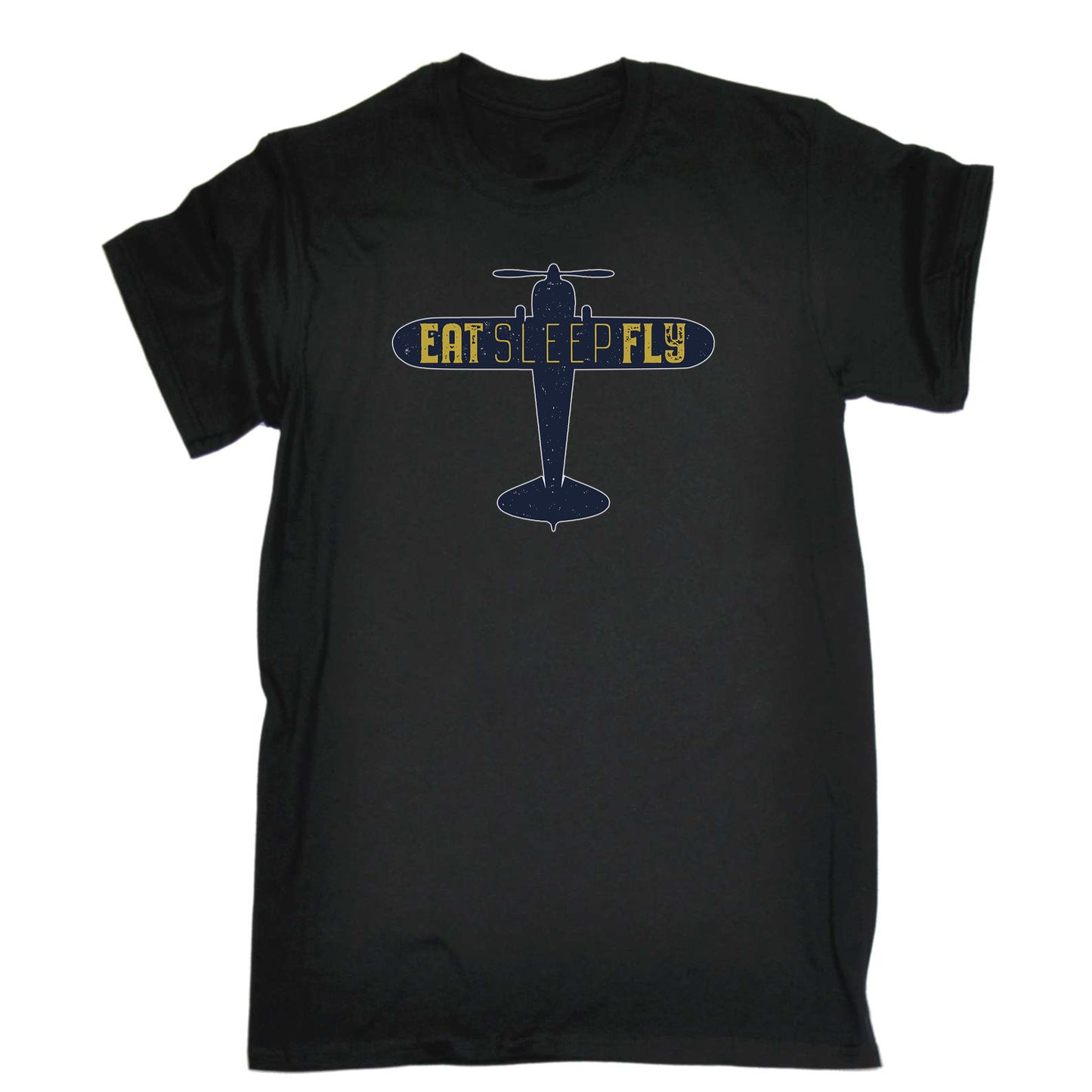 Eat Sleep Fly Plane Aviation - Mens 123t Funny T-Shirt Tshirts