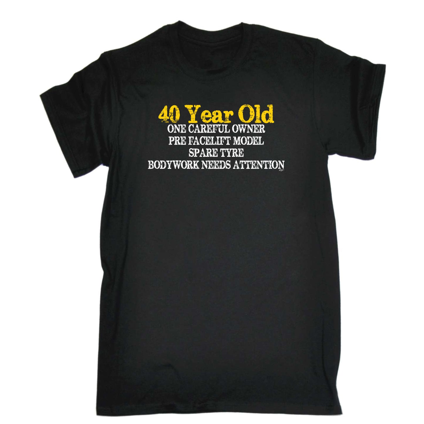 40 Year Old One Careful Owner Birthday Age - Mens Funny T-Shirt Tshirts