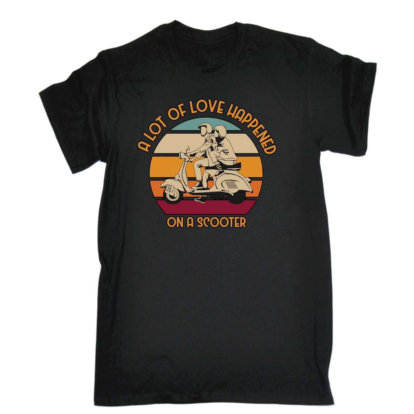 A Lot Of Love Happened On A Scotter - Mens Funny T-Shirt Tshirts