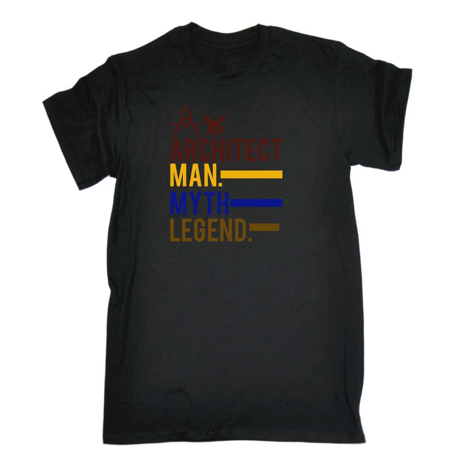 Architect Man Myth Legend - Mens 123t Funny T-Shirt Tshirts