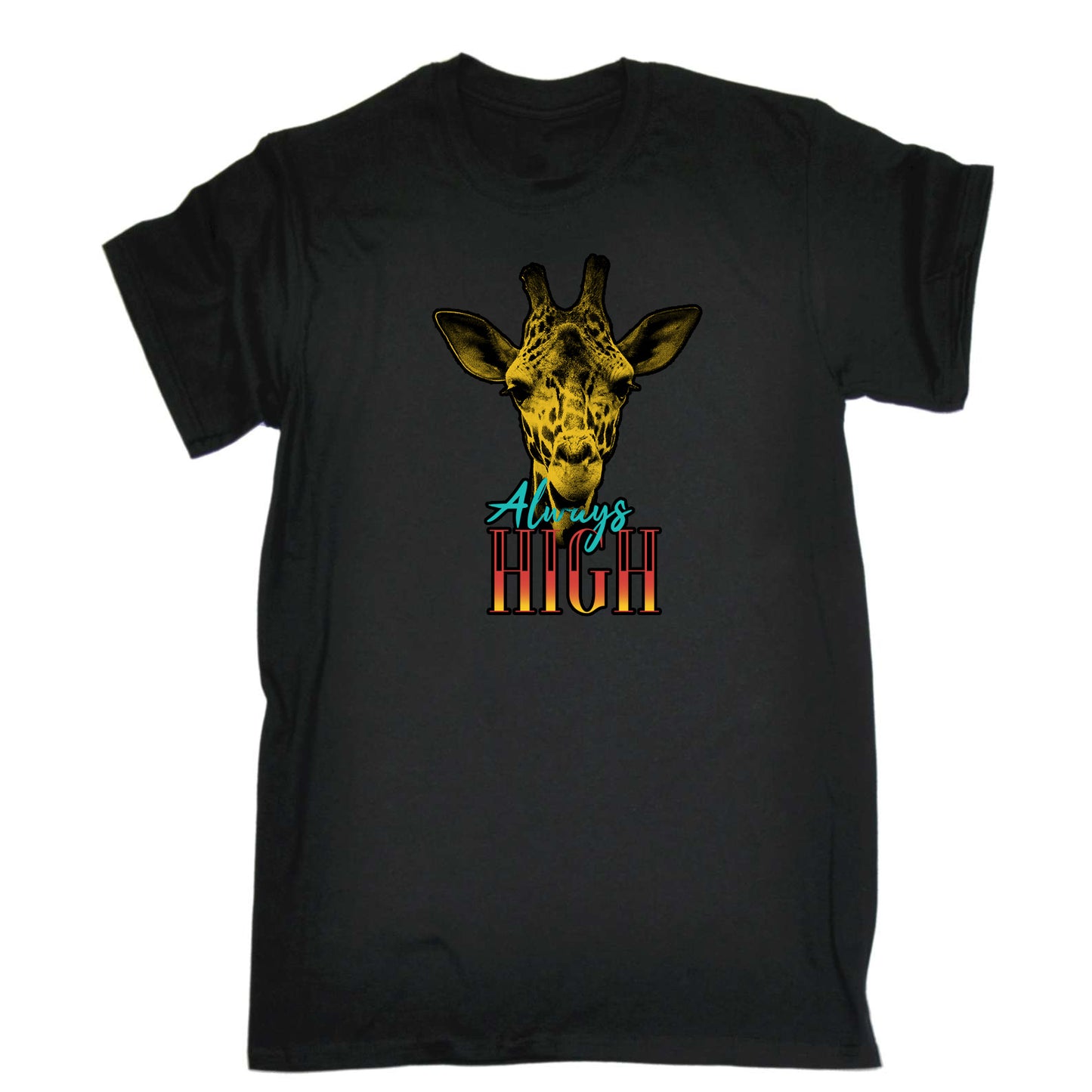 Always High Giraffe - Mens Funny T-Shirt Tshirts