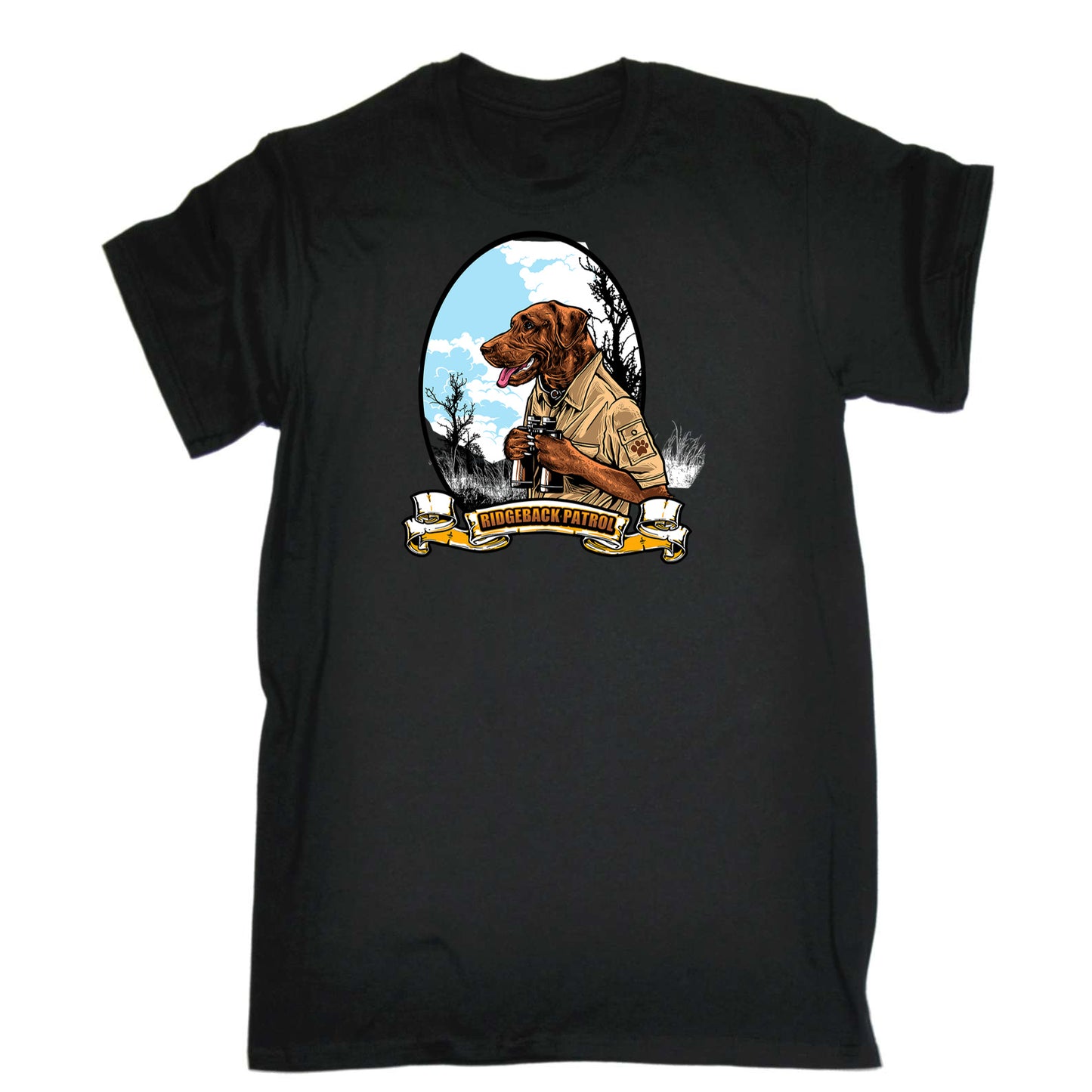 Ridgeback Patrol Dog Hound Dogs - Mens 123t Funny T-Shirt Tshirts